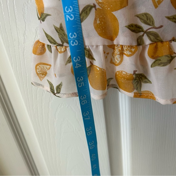 Aqua by Bloomingdale’s Lemon Sundress with Tie Straps, Size M - Picture 4 of 4